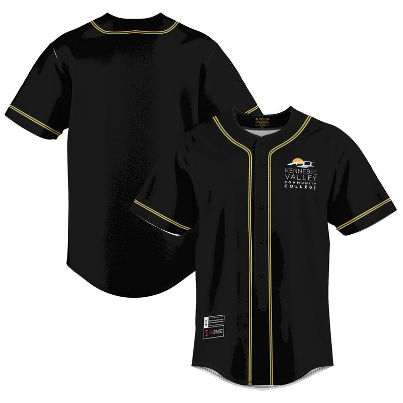 Kennebec Valley Community College Lightweight Baseball Jersey - Black