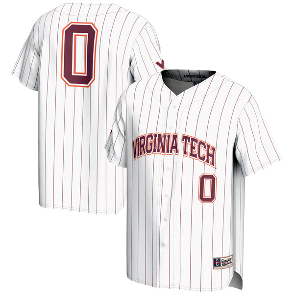 #0 Virginia Tech Hokies Lightweight Baseball Fashion Jersey - White