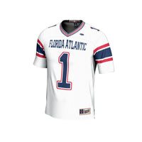 #1 Florida Atlantic Owls Lightweight Football Jersey - White