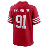 San Francisco 49ers Earnest Brown IV Scarlet Team Game Jersey