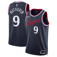 Los Angeles Clippers Replica Icon Edition Swingman Jersey - Navy - Bennedict Mathurin