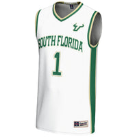 #1 South Florida Bulls Lightweight Basketball Jersey - White