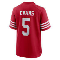 San Francisco 49ers Mike Evans Scarlet Game Jersey