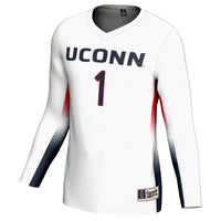 #1 UConn Huskies Lightweight Volleyball Jersey - White