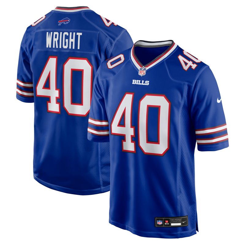 Buffalo Bills Matthew Wright Royal Team Game Jersey
