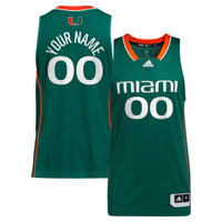 Miami Hurricanes Custom Alternate Basketball Jersey - Green