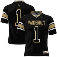 #1 Vanderbilt Commodores Football Jersey - Black