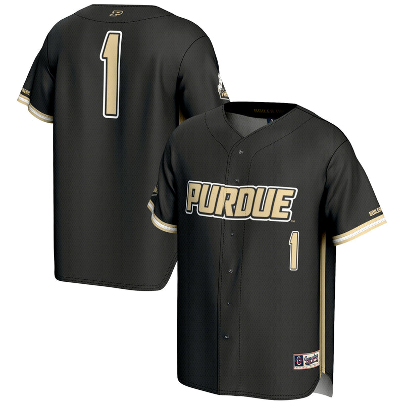 #1 Purdue Boilermakers Lightweight Baseball Jersey - Gold