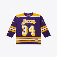 Los Angeles Lakers Shaquille O'Neal 1997 Maxxed Out Fashion Hockey Jersey - Purple