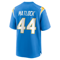 Los Angeles Chargers Scott Matlock Powder Blue Team Game Jersey