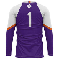 #1 Clemson Tigers Lightweight Volleyball Jersey - Purple
