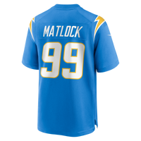 Los Angeles Chargers Scott Matlock Powder Blue Team Game Jersey