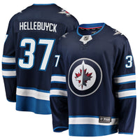 Winnipeg Jets Connor Hellebuyck Navy Breakaway Replica Jersey