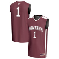 #1 Montana Grizzlies Lightweight Basketball Fashion Jersey - Maroon