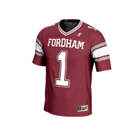 #1 Fordham Rams Lightweight Collegiate Football Fashion Jersey - Maroon