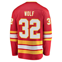 Calgary Flames Dustin Wolf Red Home Breakaway Jersey