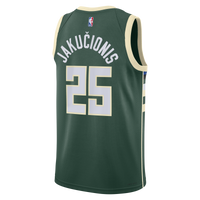 Milwaukee Bucks Icon Edition Swingman Jersey - White - Kasparas Jakučionis