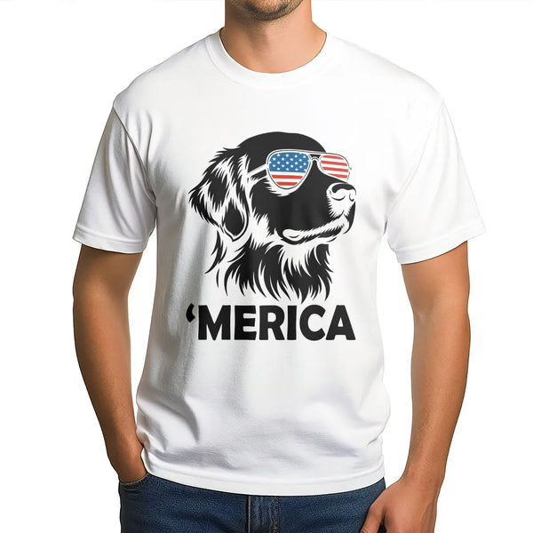 Funny Merica Pug Sweatshirt | Pug with American Flag Sunglasses | Cozy Unisex Pullover | Gift for Pug Owner