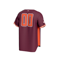 #00 Virginia Tech Hokies Adult Lightweight Collegiate Baseball Fashion Jersey - Maroon