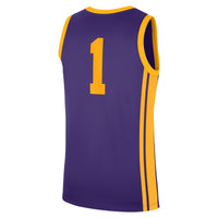 #1 Purple LSU Tigers Road Replica Jersey