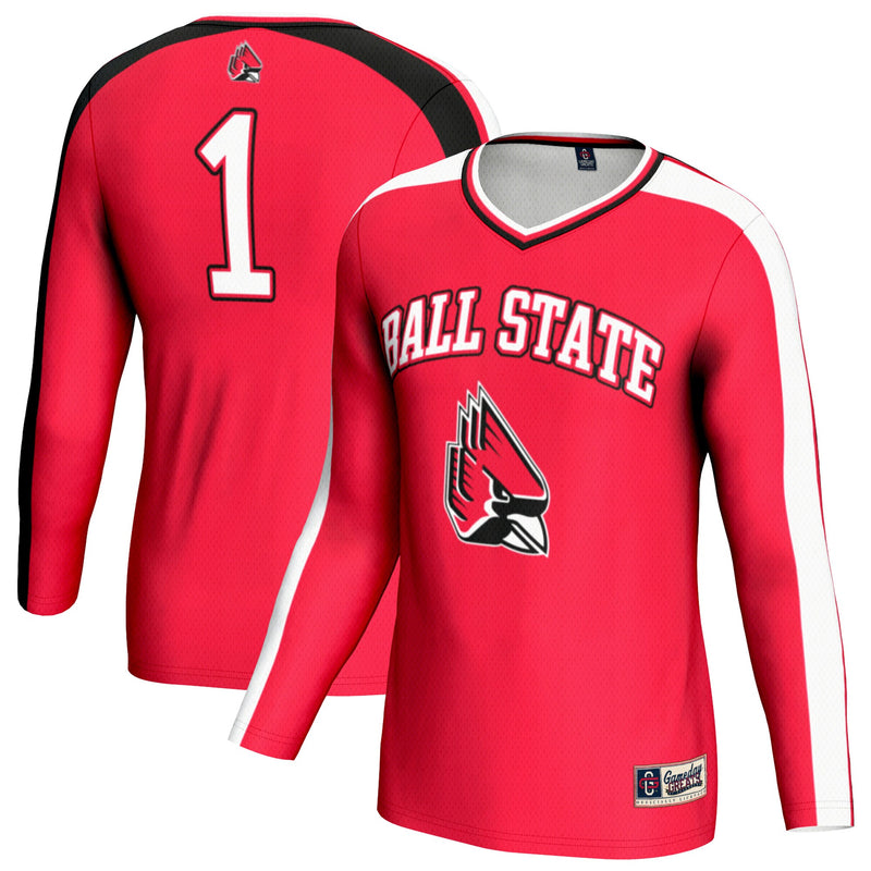 Ball State Cardinals #1 Lightweight Volleyball Fashion Jersey - Cardinal