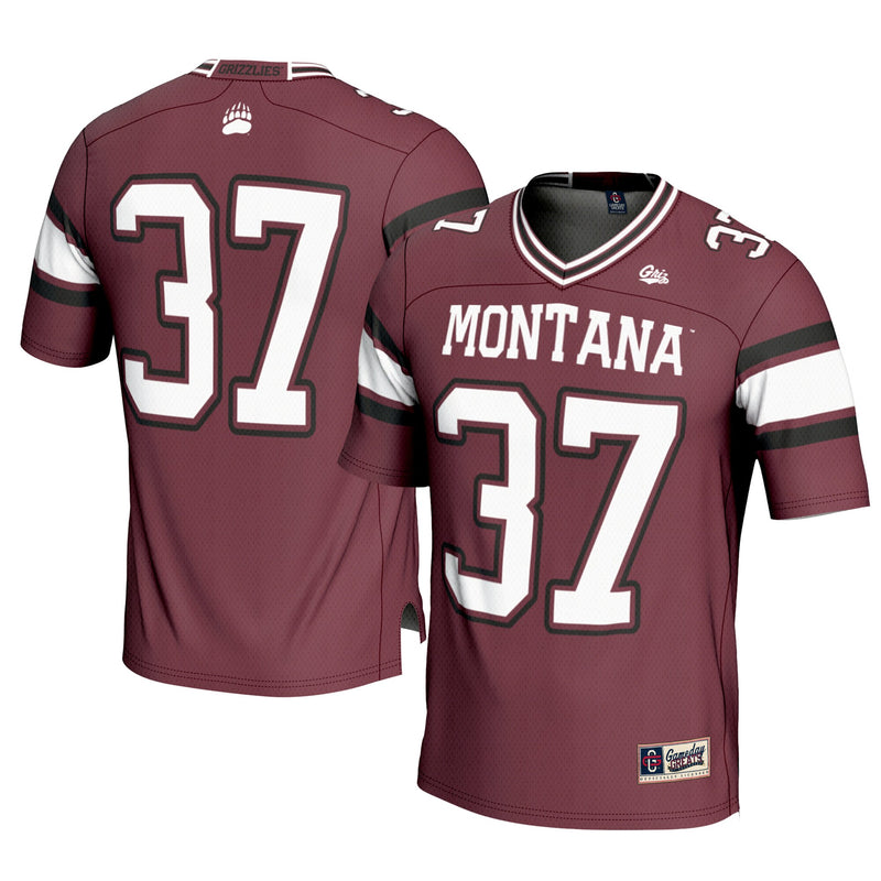 #37 Montana Grizzlies Football Jersey - Maroon