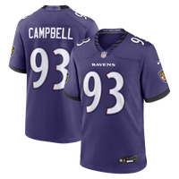 Baltimore Ravens Calais Campbell Purple Team Game Jersey