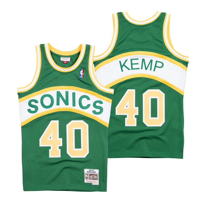 Seattle Supersonics Shawn Kemp Hardwood Classics Road Swingman Jersey