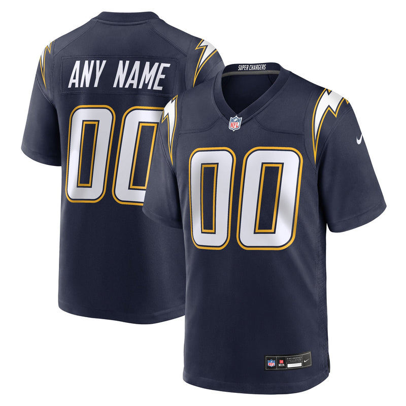 Los Angeles Chargers Navy Alternate Super Chargers Game Custom Jersey