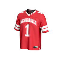 #1 Nebraska Huskers Lightweight Collegiate Football Fashion Jersey - Scarlet
