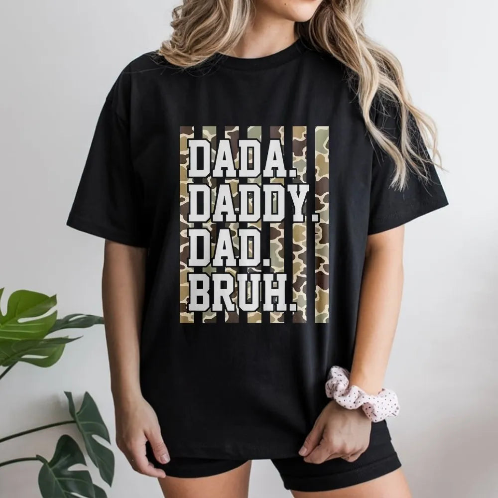 Dad Bruh Sweatshirt | Camouflage Dad Quote Graphic | Premium Cotton Blend | Funny Father's Day Gift for Him