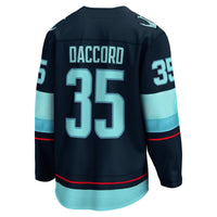 Seattle Kraken Joey Daccord Deep Sea Blue Home Breakaway Player Jersey