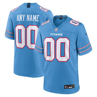 Tennessee Titans Light Blue Game Custom Jersey