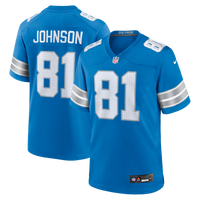 Detroit Lions Calvin Johnson Blue Team Retired Game Jersey