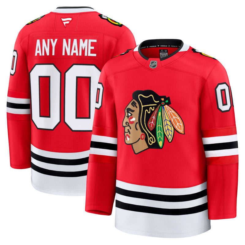 Chicago Blackhawks Red Home Premium Custom Jersey