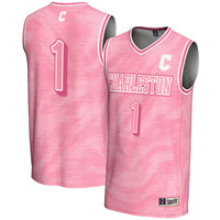 #1 Charleston Cougars Lightweight Basketball Fashion Jersey - Pink