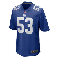 New York Giants Darius Muasau Royal Team Game Jersey
