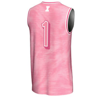 #1 Illinois Fighting Illini Lightweight Basketball Jersey - Pink