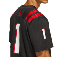 #1 Nebraska Huskers Our Red Burns Brighter Premier Strategy Jersey - Black