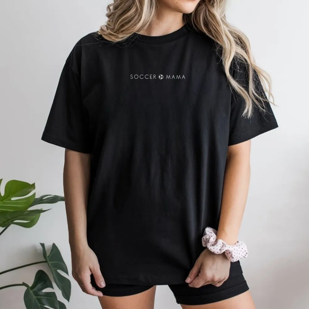 Soccer Mom T-Shirt | Minimalist Game Day Sweatshirt | Soft Cotton-Poly Blend | Premium Gift For Sports Mom
