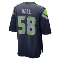 Seattle Seahawks Derick Hall College Navy Game Jersey