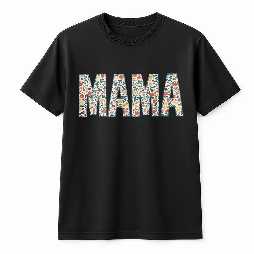 Floral Mama T-Shirt | Vintage Wildflower Lettering Design | Premium Cotton | Mother's Day Gift for Mom