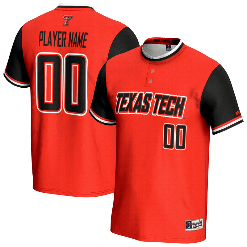 Texas Tech Red Raiders NIL Pick-A-Player Lightweight Softball Jersey - Red