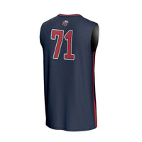 #71 Liberty Flames Lightweight Collegiate Basketball Fashion Jersey - Navy