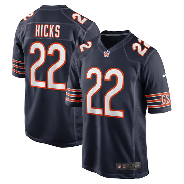 Chicago Bears Elijah Hicks Navy Team Game Jersey