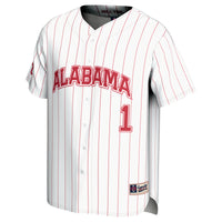 #1 Alabama Crimson Tide Lightweight Baseball Fashion Jersey - White