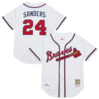 Atlanta Braves Deion Sanders White Cooperstown Collection 1992 Authentic Jersey