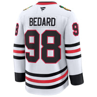 Chicago Blackhawks Connor Bedard White Away Premium Jersey