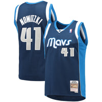 Dirk Nowitzki Navy Dallas Mavericks 2011/12 Hardwood Classics Swingman Jersey