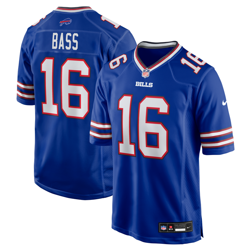 Buffalo Bills Tyler Bass Royal Team Game Jersey